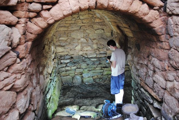 Interior de una de las galerías del yacimiento.