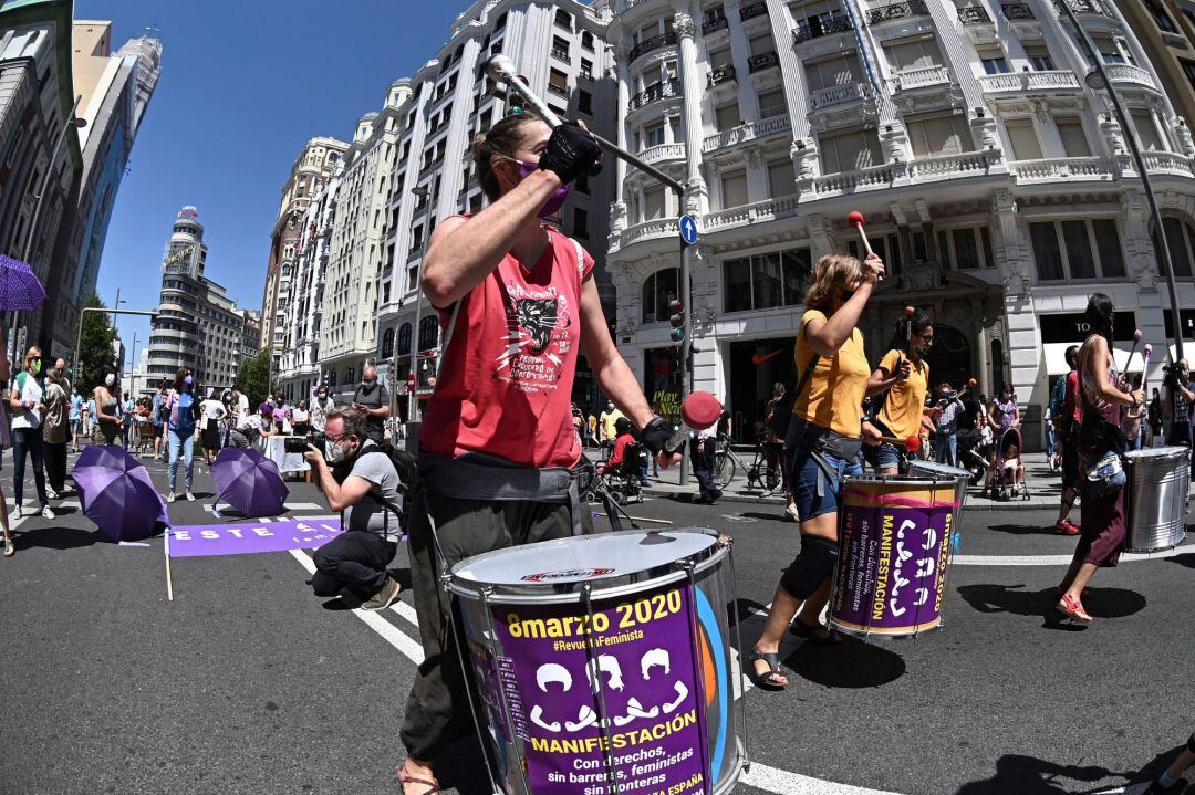 Gran Vía acoge a la manifestación Madrid Respira