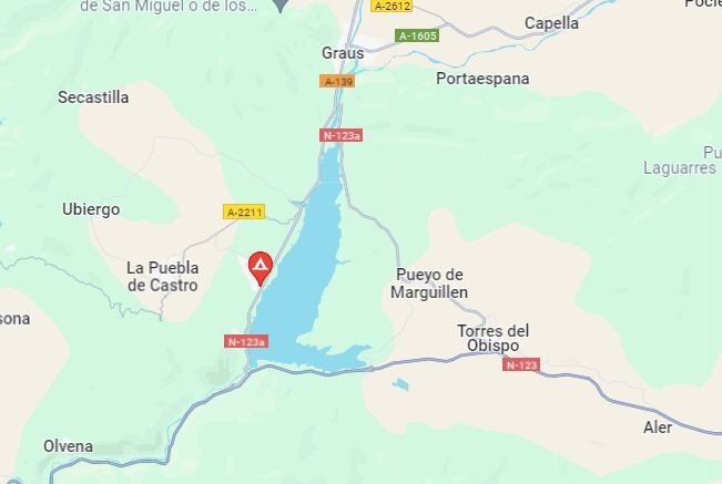 El accidente ocurría en la N-123a