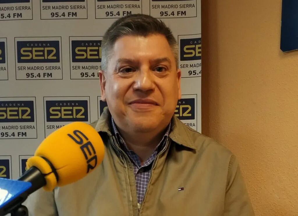 Gonzalo Díaz, portavoz de Más Madrid Collado Villalba, en los estudio de SER Madrid Sierra.
