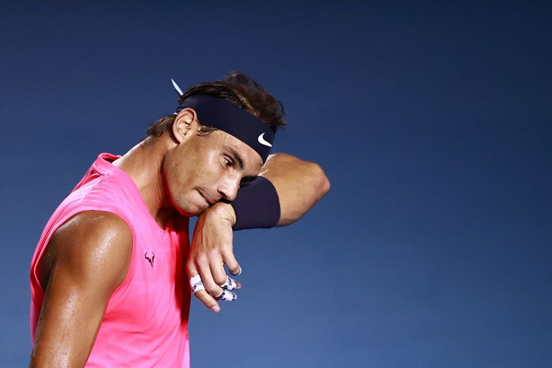 Nadal, durante el partido contra Pablo Andújar. 