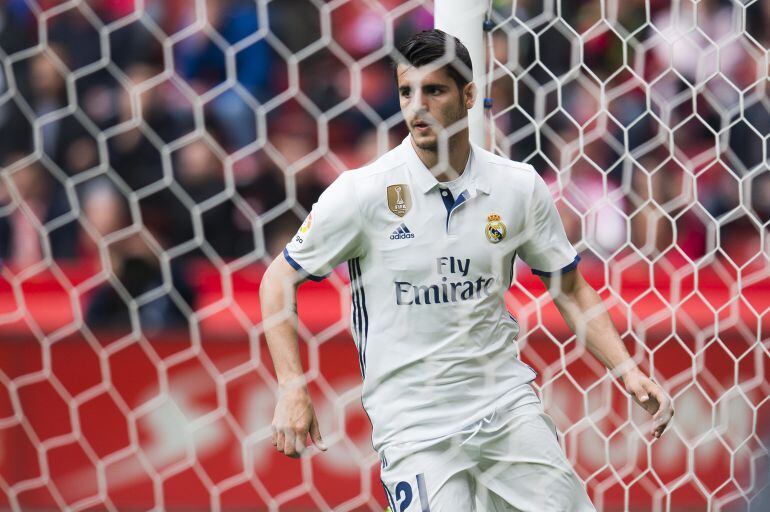 Morata, durante un partido con el Madrid