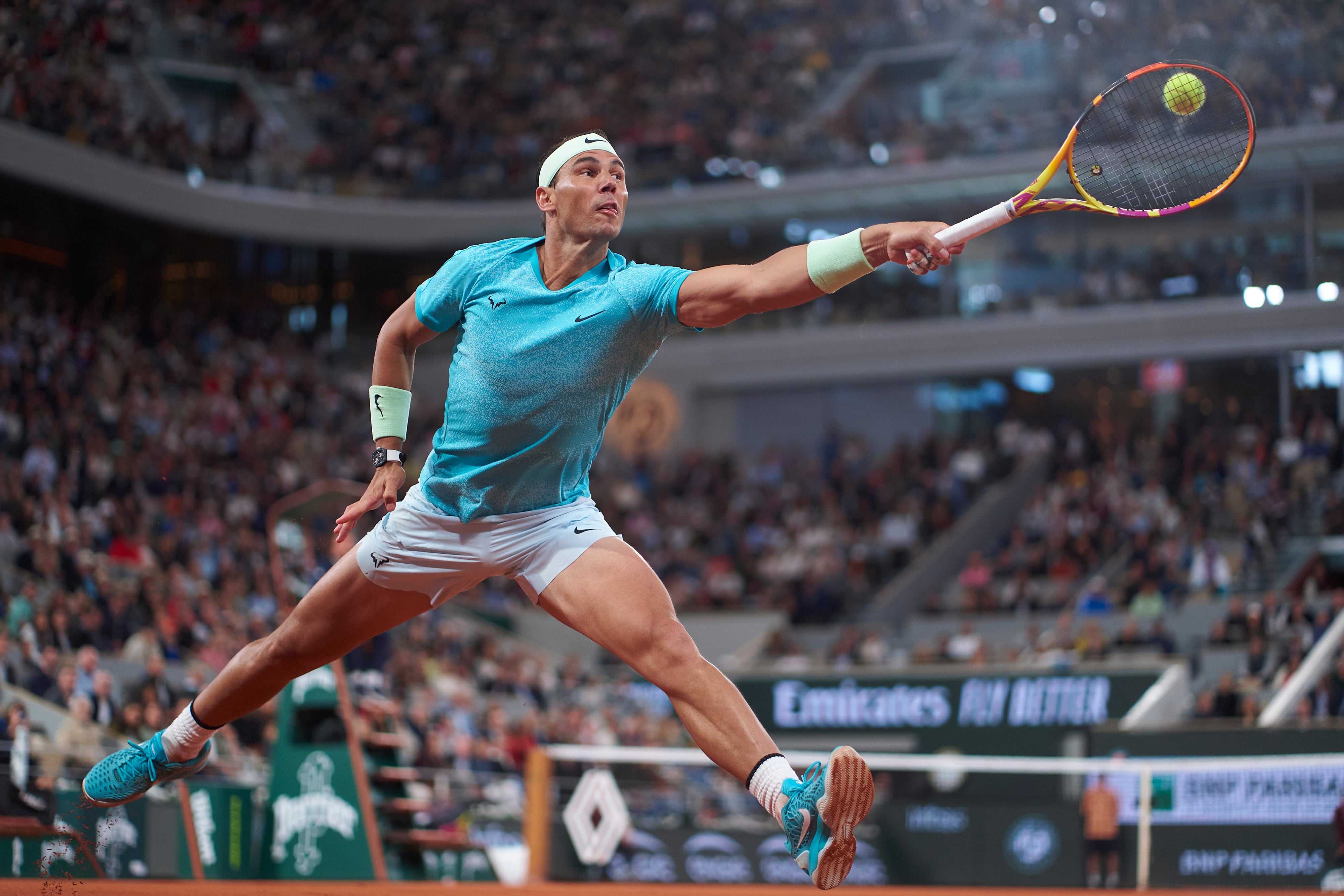 Rafael Nadal, durante su partido de Roland Garros 2024 contra Alexander Zverev