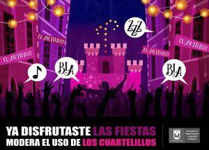 Cartel de la campaña de uso moderado de cuartelillos