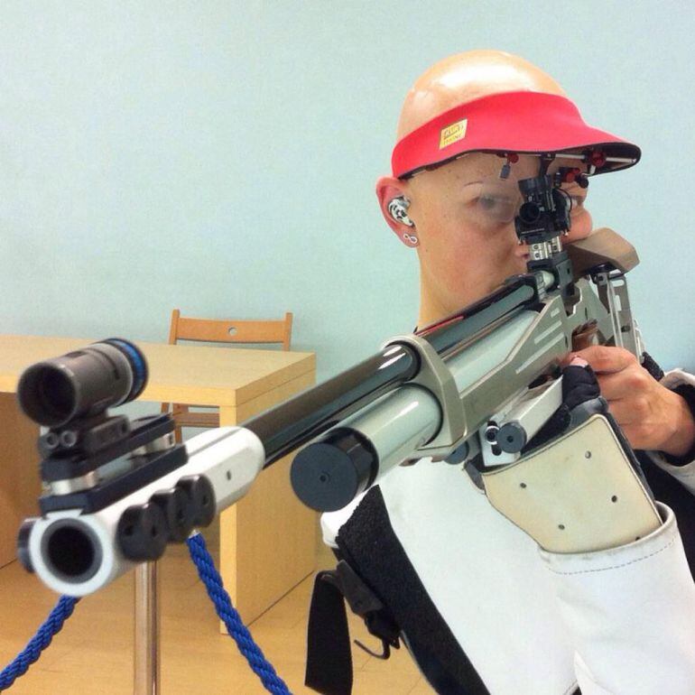 Esther Barrugués en un entrenament.
