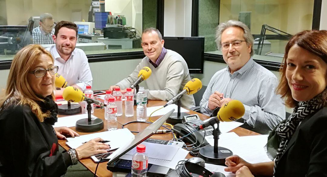 María Teresa Martín Pozo, Antidio Fagúndez, Francisco Requejo y Francisco Guarido, en el debate de RADIO ZAMORA SER, con Marichu García.