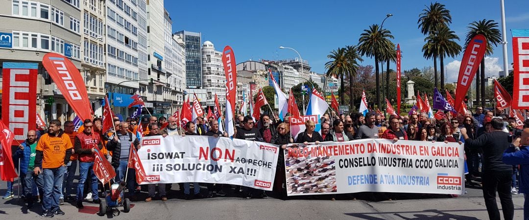 Moviliación de trabajadores en A Coruña