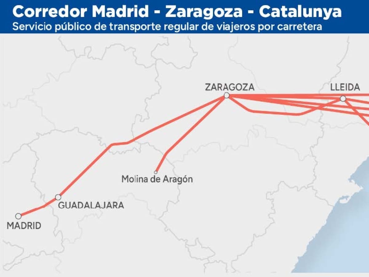 El Consejo de Ministros da luz verde a la creación de la línea de autobús Alcalá de Henares - Lleida
