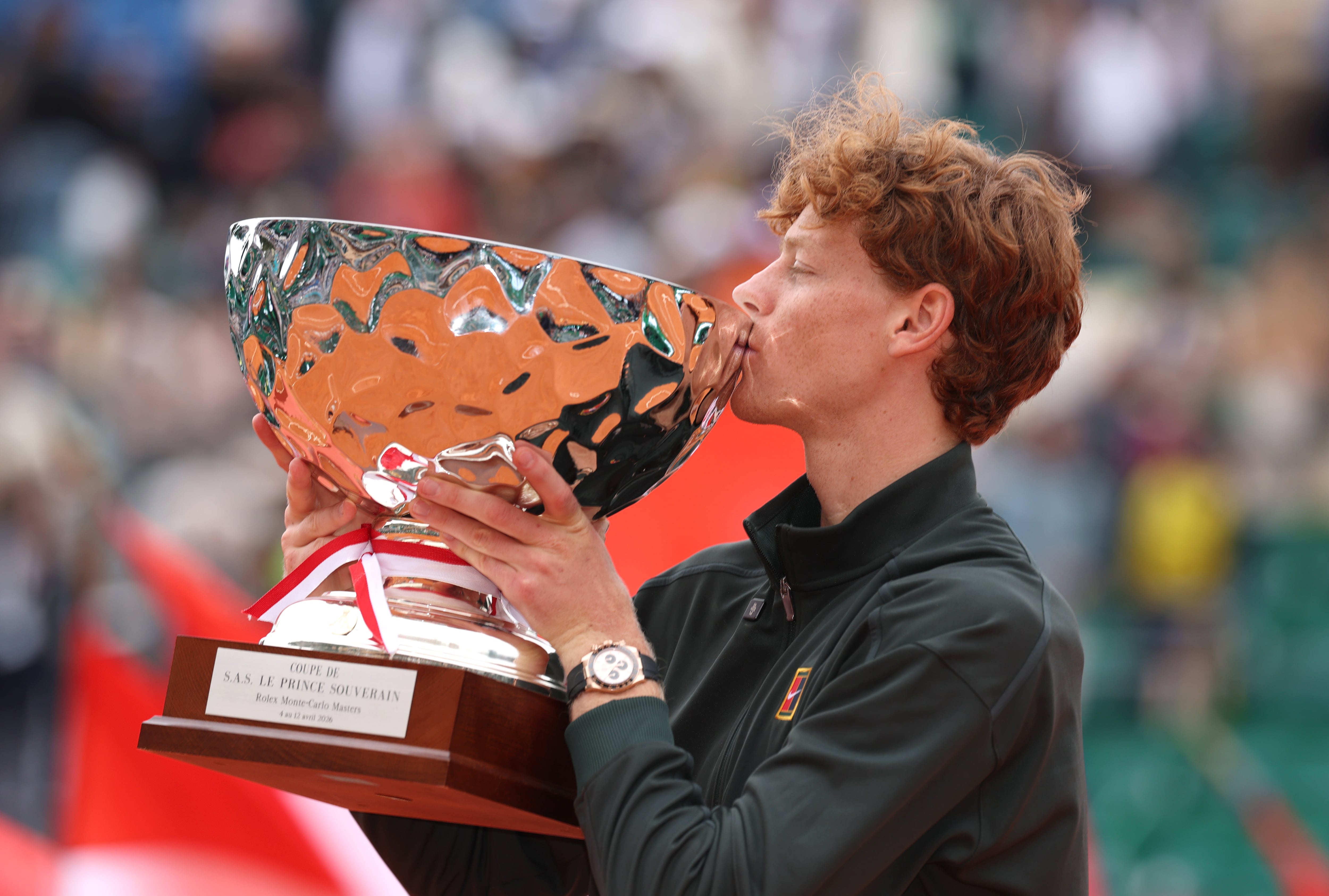 Jannik Sinner celebra el título de campeón del Masters 1.000 de Montecarlo