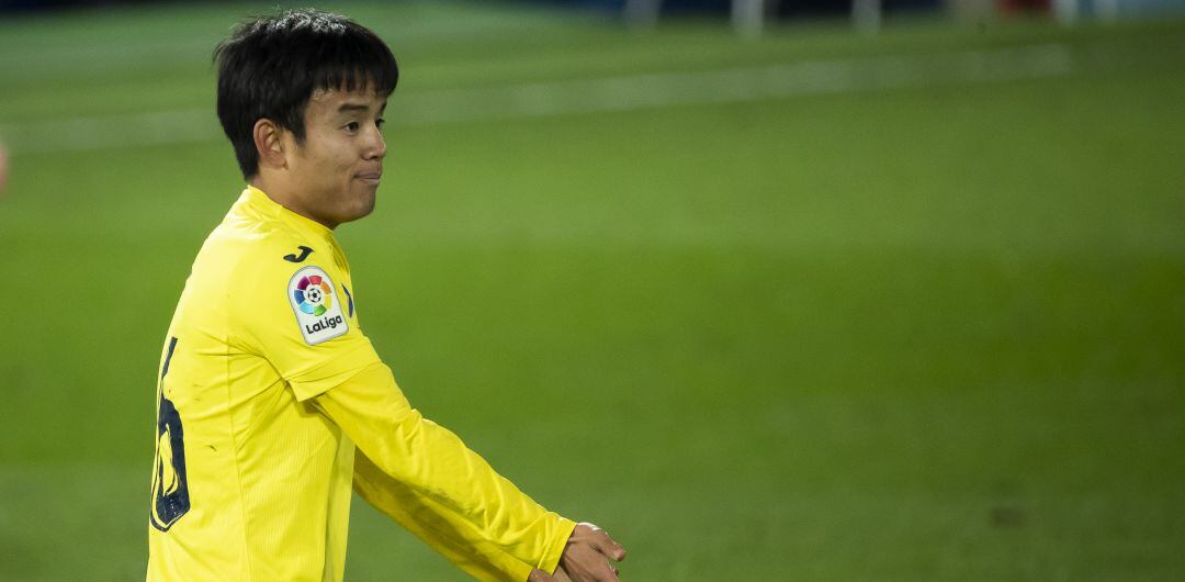 Takefusha Kubo, durante un partido con el Villarreal