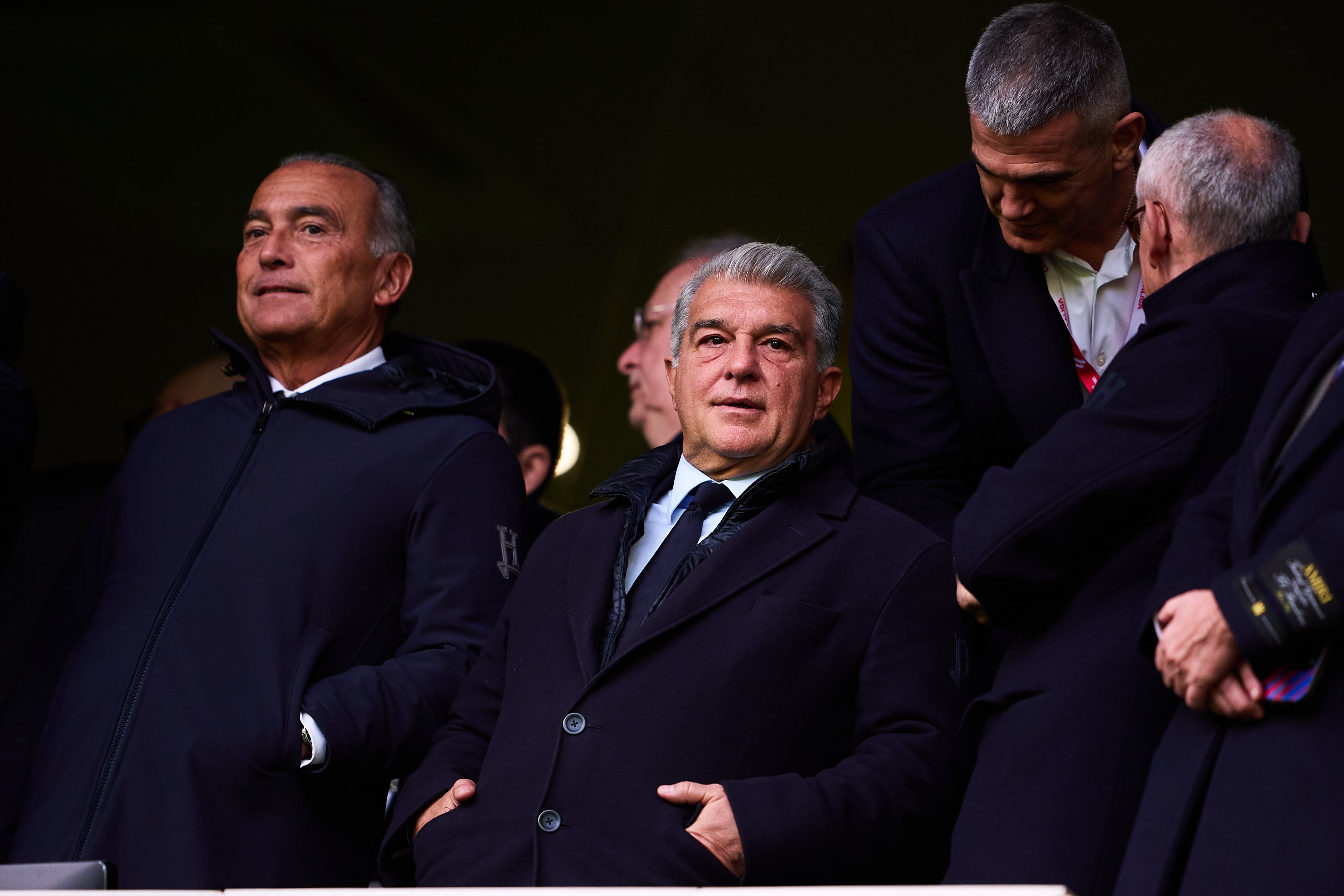 Joan Laporta, en el Villarreal-Barça de LaLiga