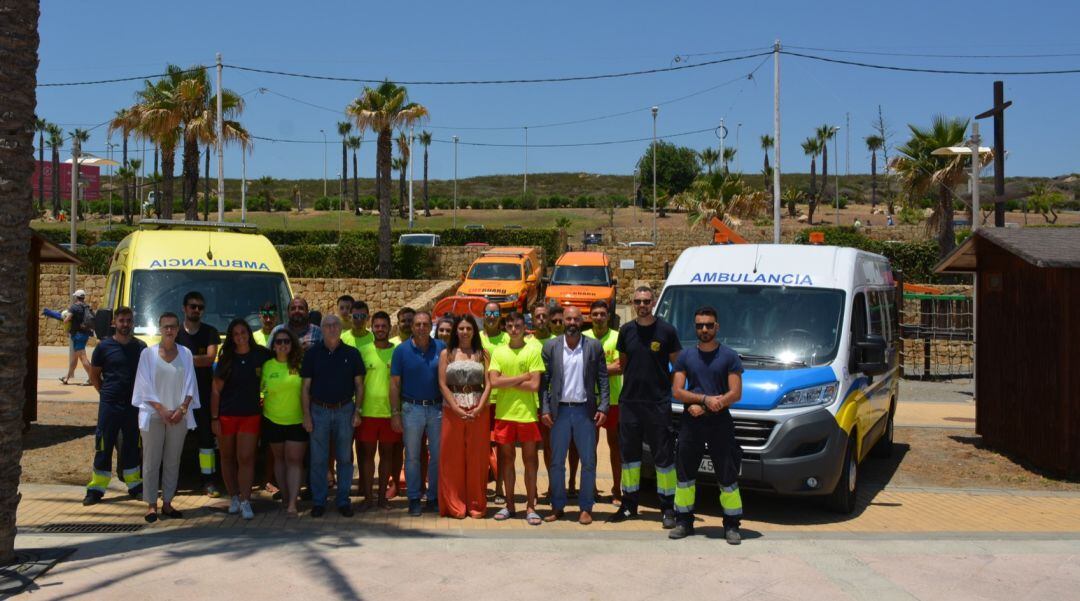 Presentación de los medios de atención en las playas de San Roque
