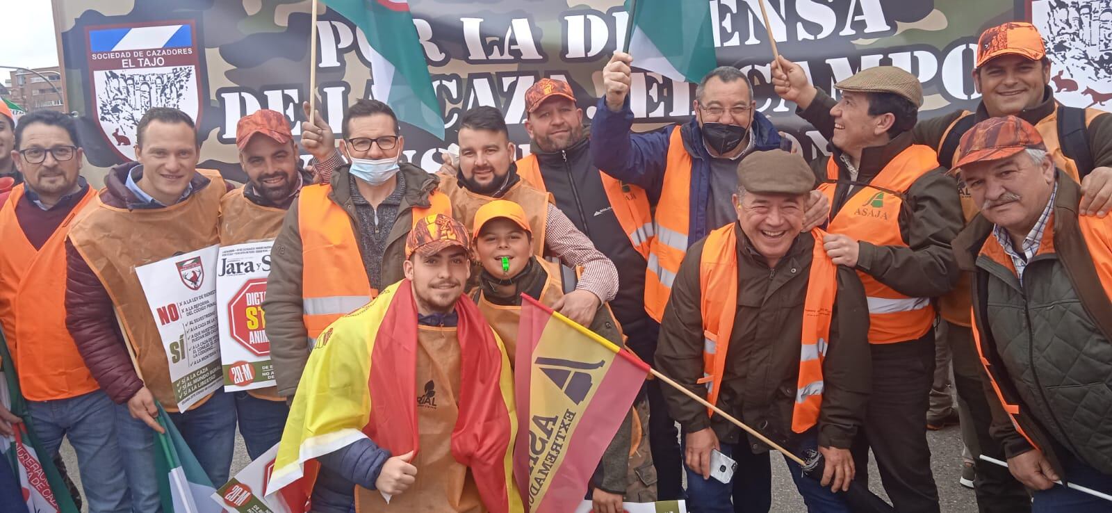 Vecinos de la Serranía de Ronda en la marcha del campo de este pasado fin de semana en Madrid