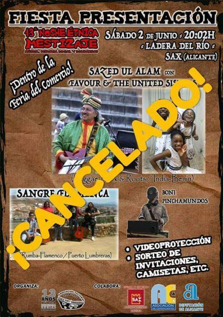 El temporal obliga a cancelar los conciertos previstos para este sábado en Sax