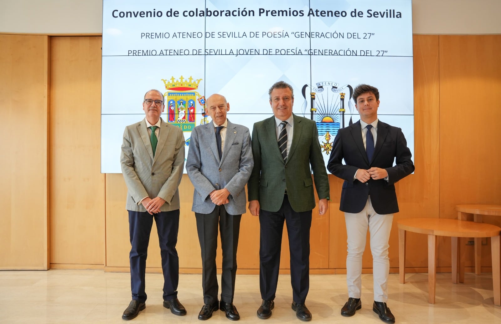 Presentación del acuerdo entre Diputación y Ateneo para el Premio de Poesía Generación del 27