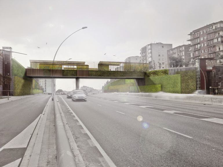 Imagen del proyecto en el Puente de Sarajevo. El objetivo es mejorar la iluminación y la calidad del aire.