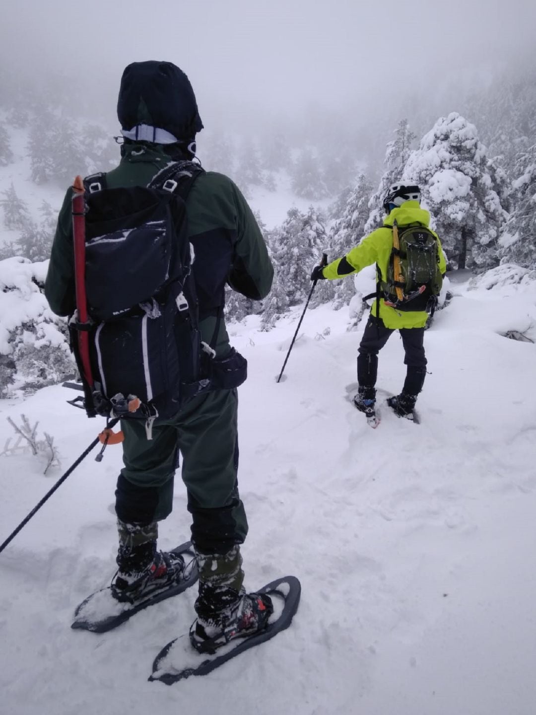 Montañeros en los alrededores del Puerto de Navacerrada