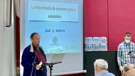 Momento de la intervención de Manuel Ogallar, presidente de la Cooperativa Stmo. Cristo de la Misericordia de Jódar