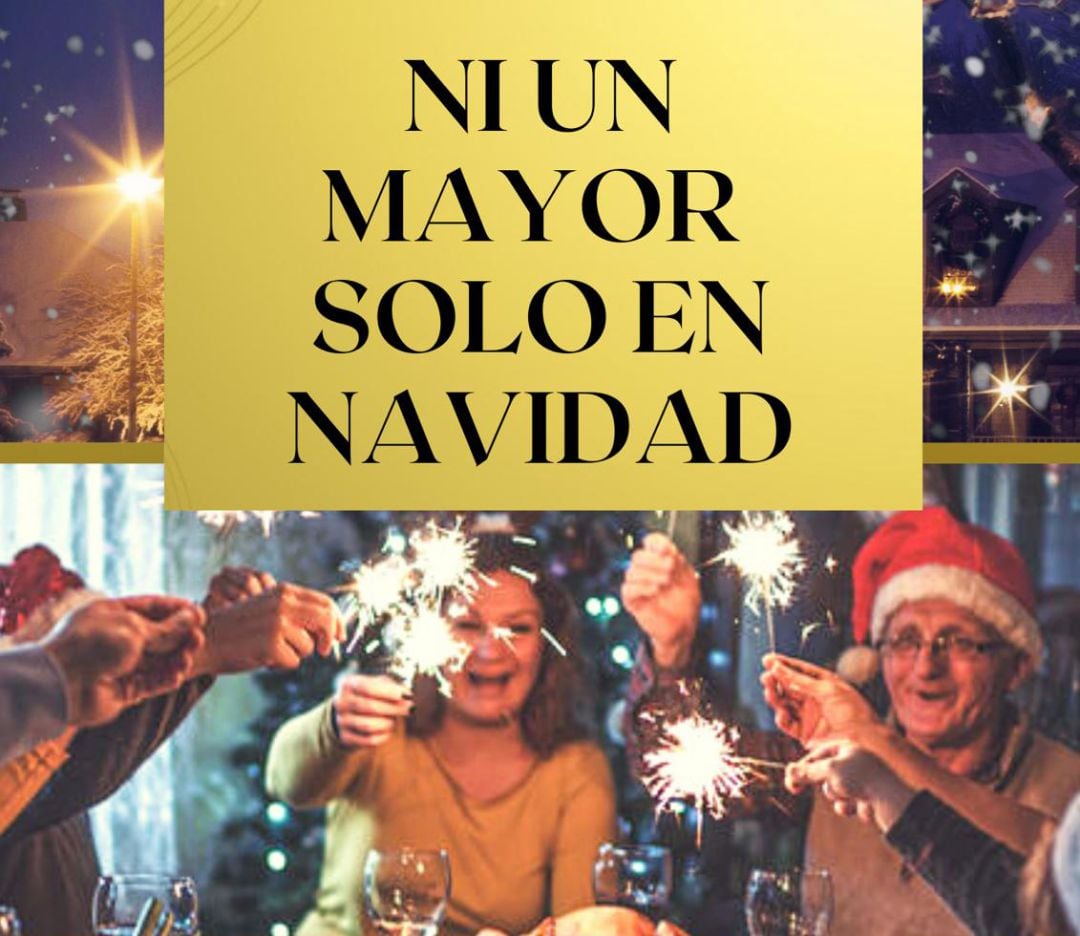 Cartel del programa &#039;Ni un mayor solo en Navidad&#039; de Churriana de la Vega (Granada)