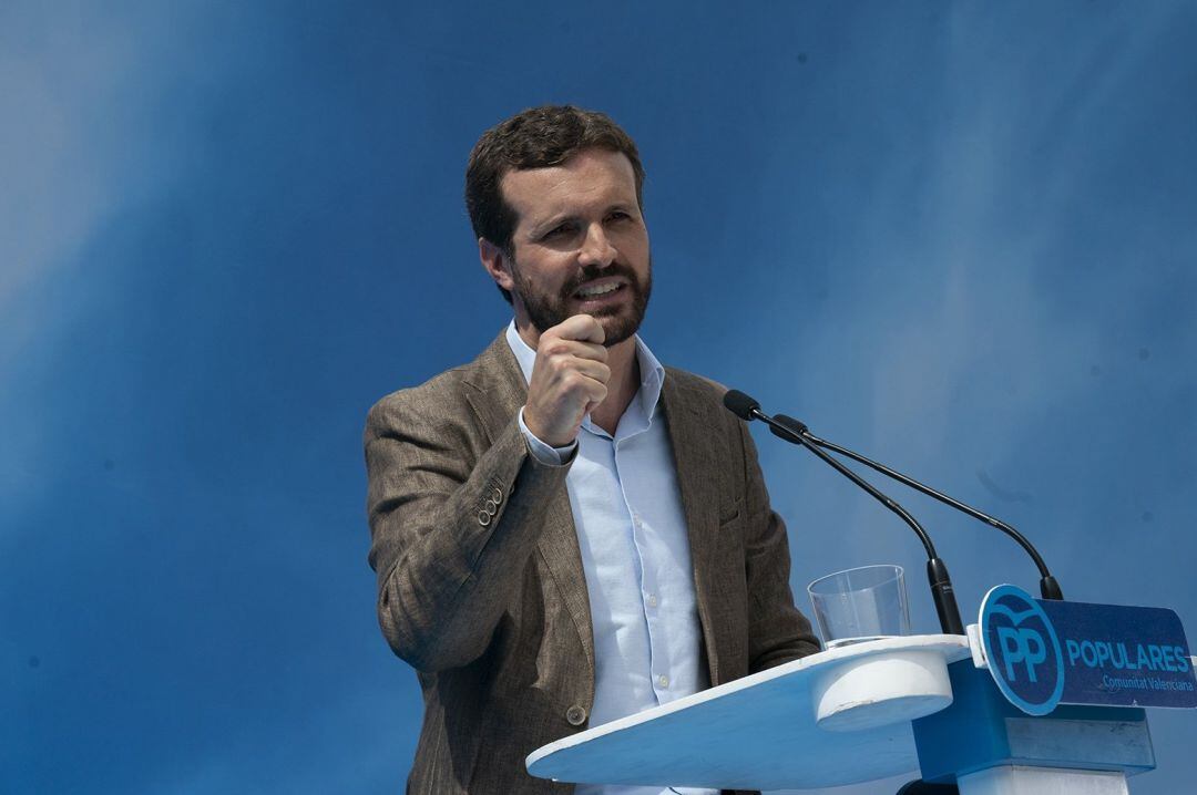 Pablo Casado en un acto del PP en Benidorm. 
 