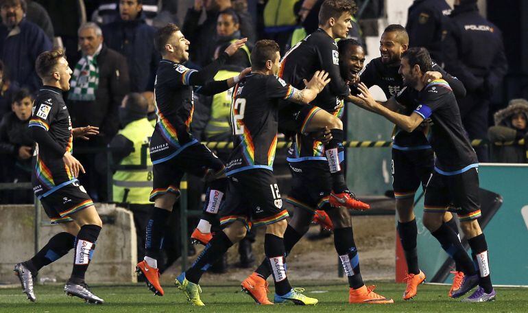 Manucho celebra el gol ante el Betis 