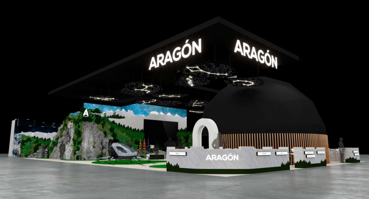 Stand que Aragón instalará en Fitur