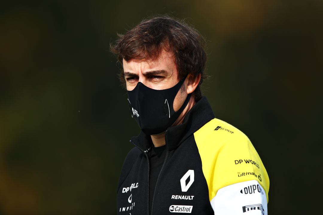 Fernando Alonso en sus primeros entrenamientos de regreso a la Fórmula 1