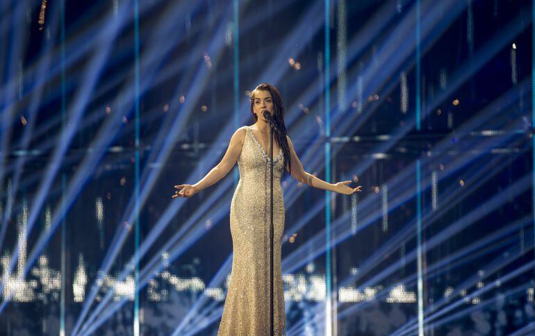 Ruth Lorenzo, durante su actuación en Eurovisión 2014