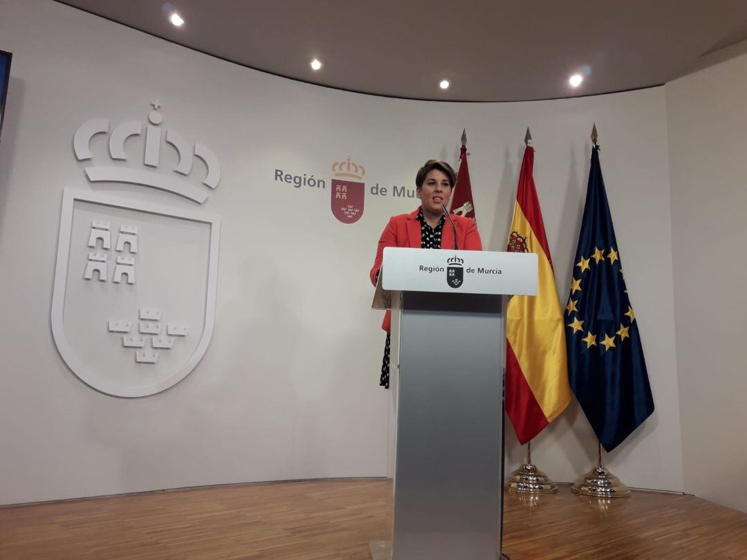 Noelia Arroyo, en la rueda de prensa posterior a la reunión del Consejo de Gobierno.