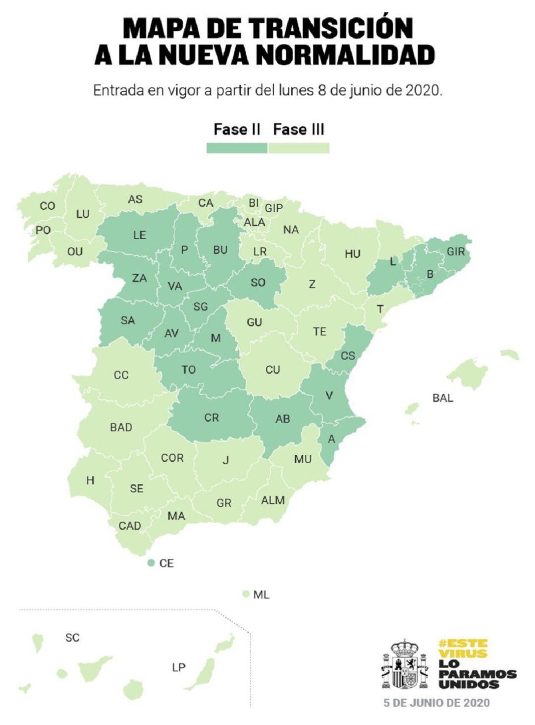 El Gobierno anuncia oficialmente el pase a la fase 2 de toda la provincia de Segovia