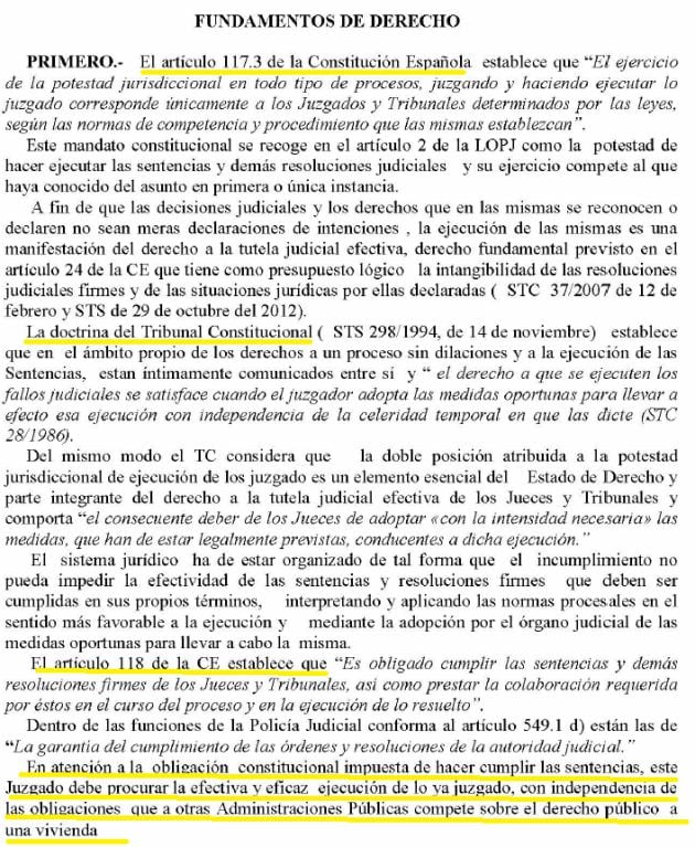 Auto de los juzgados de primera instancia 11 y 33.