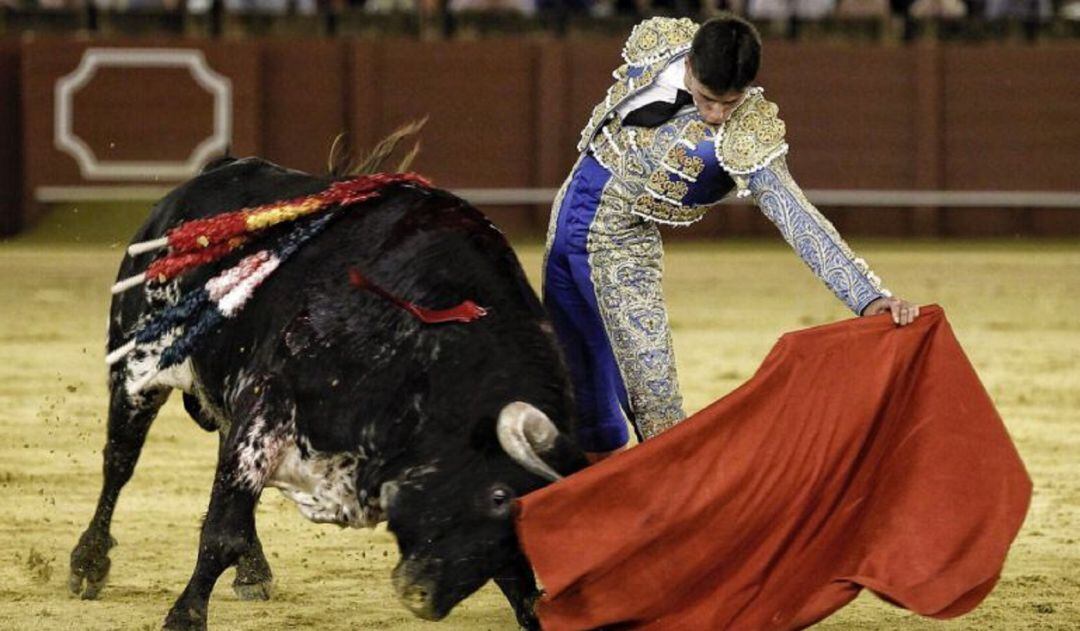 García Navarrete toreó así al natural en la noche del 14 de junio en la Real Maestranza