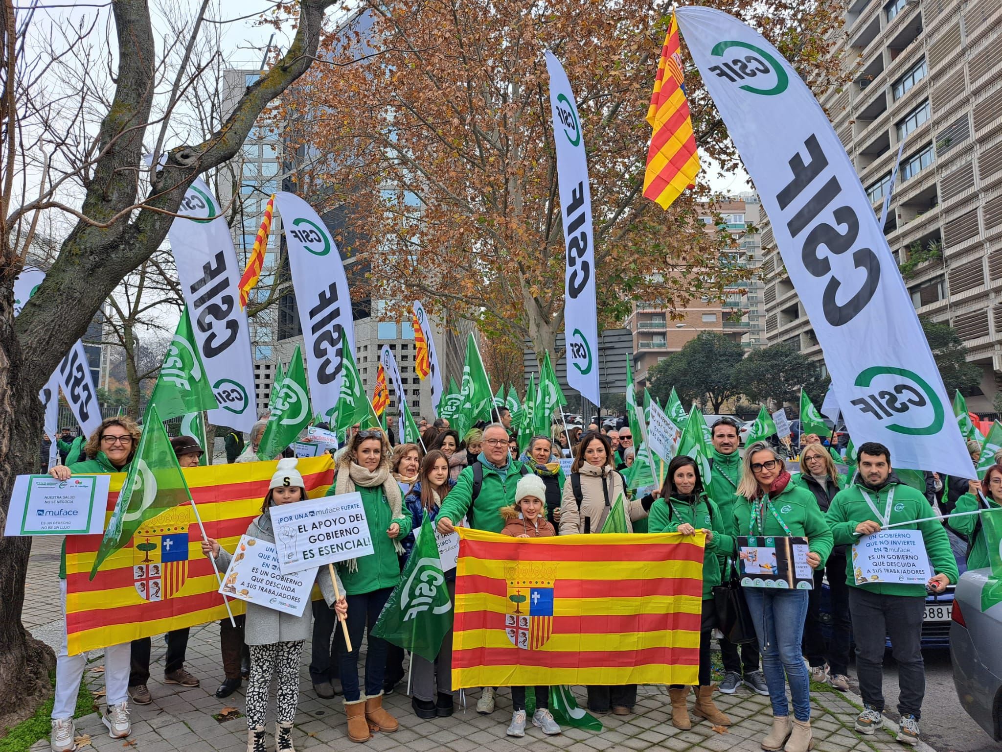 Protesta de CSIF Aragón en Madrid por MUFACE