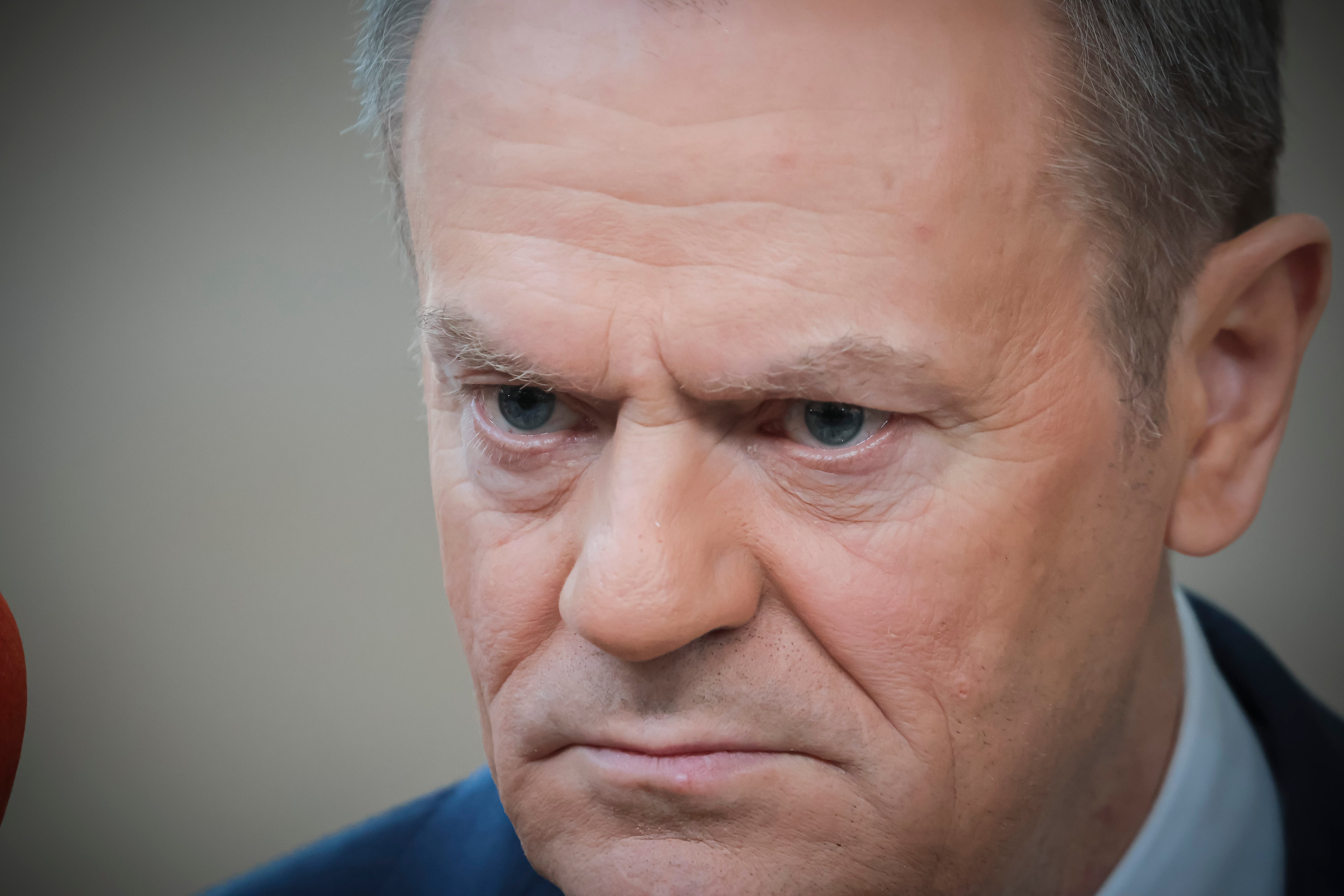 El primer ministro polaco Donald Tusk antes de una reunión del Consejo Europeo