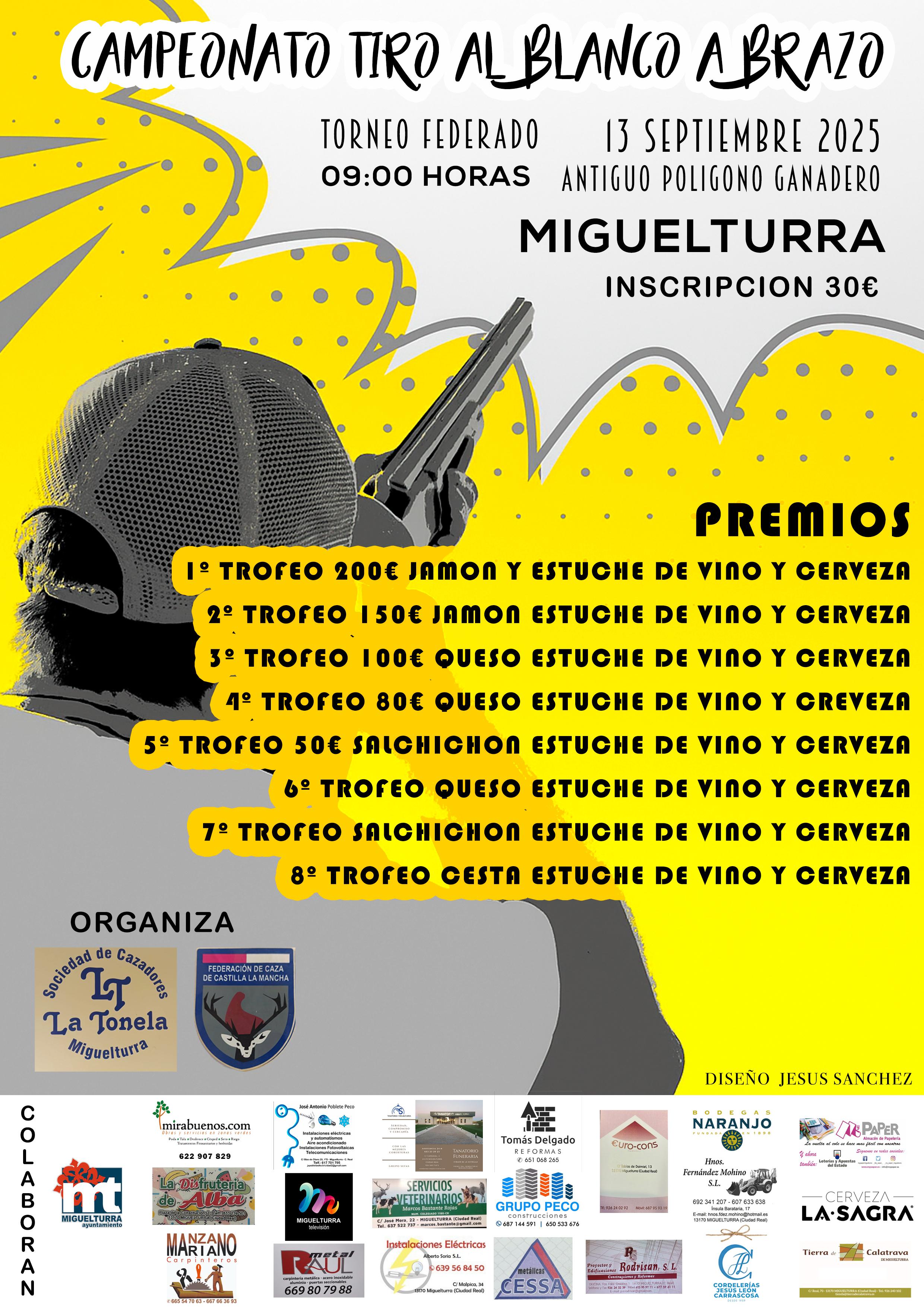 Cartel del Campeonato de tiro al blanco a brazo