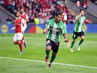 El Cucho Hernández celebra su gol ante el Braga
