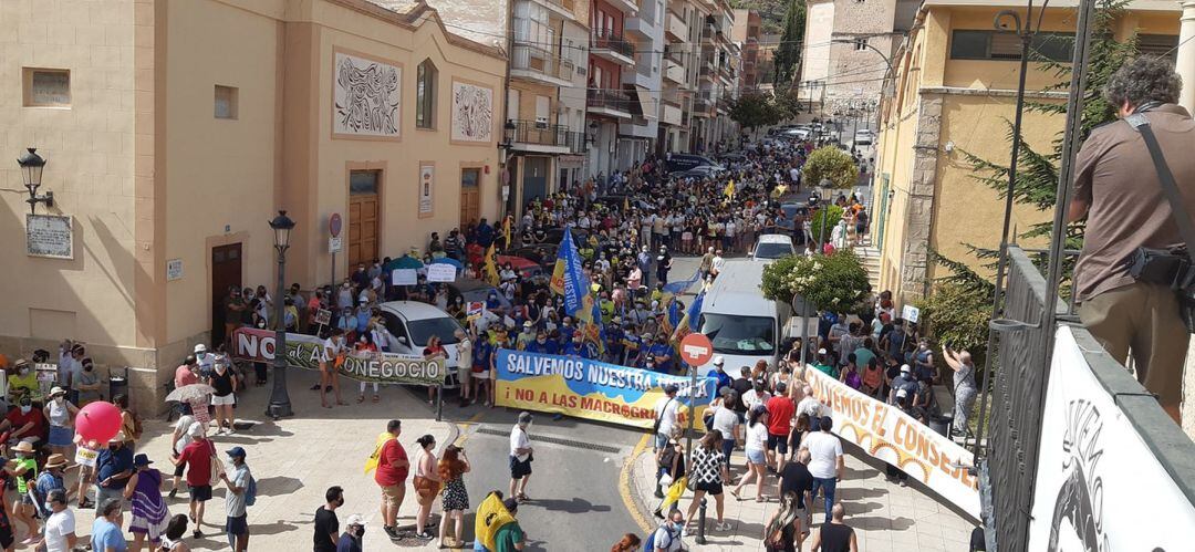 Ultima manifestación llevada a cabo en Yecla contra el proyecto de construcción de la macrogranja