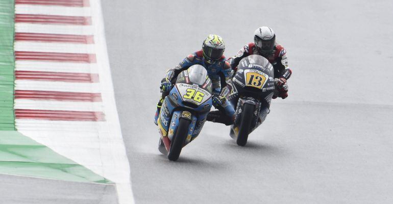 Joan Mir y Romano Fenati, durante el Gran Premio de Austria 