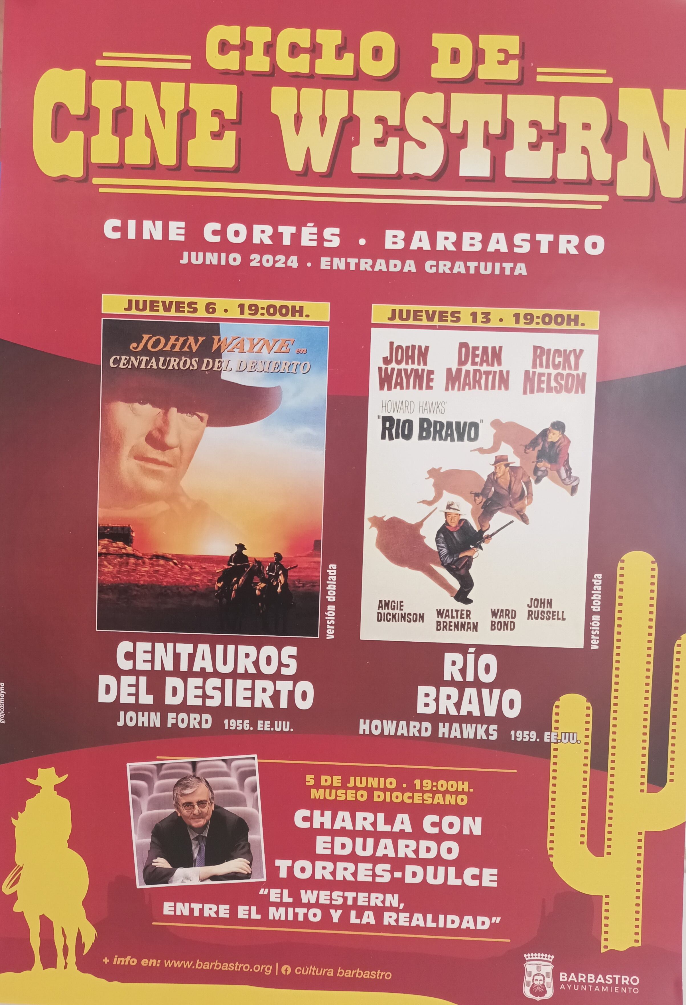 Cartel que anuncia el ciclo de cine sobre el Western