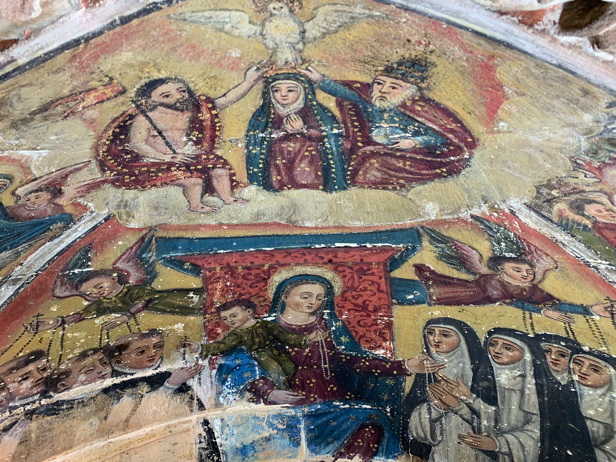 Capilla del Rosario antes de iniciarse su proceso de restauración