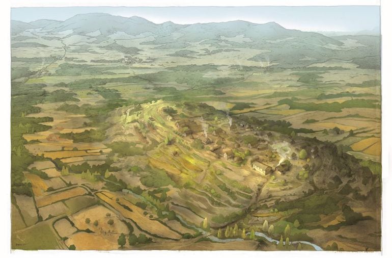 Recreación de la gasteiz previa al siglo XII