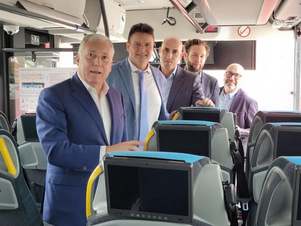 Octavio López, ha inaugurado en Fraga el Lote 5 del nuevo mapa concesional de transporte de viajeros por carretera. Foto: DGA