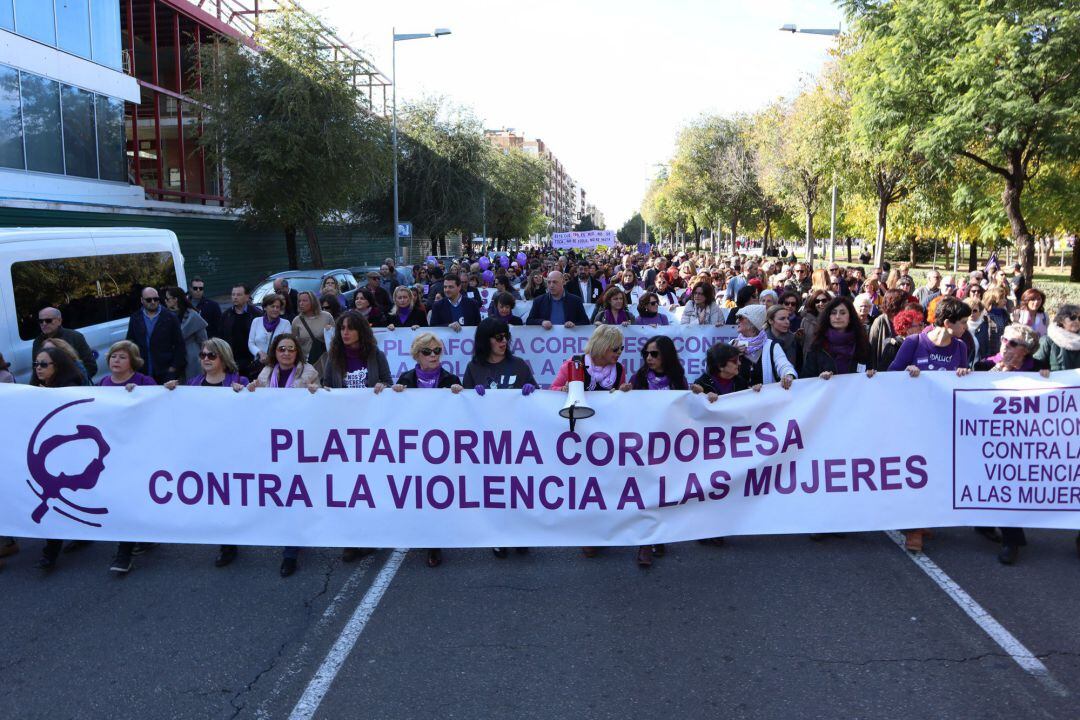 Movilización contra la violenica machista. 