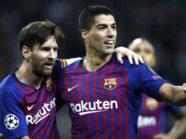 Messi junto a Suárez en un partido con el Barça