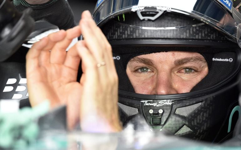 Nico Rosberg durante la tercera sesión de clasificación del G.P. de Japón que se disputa en Suzuka.