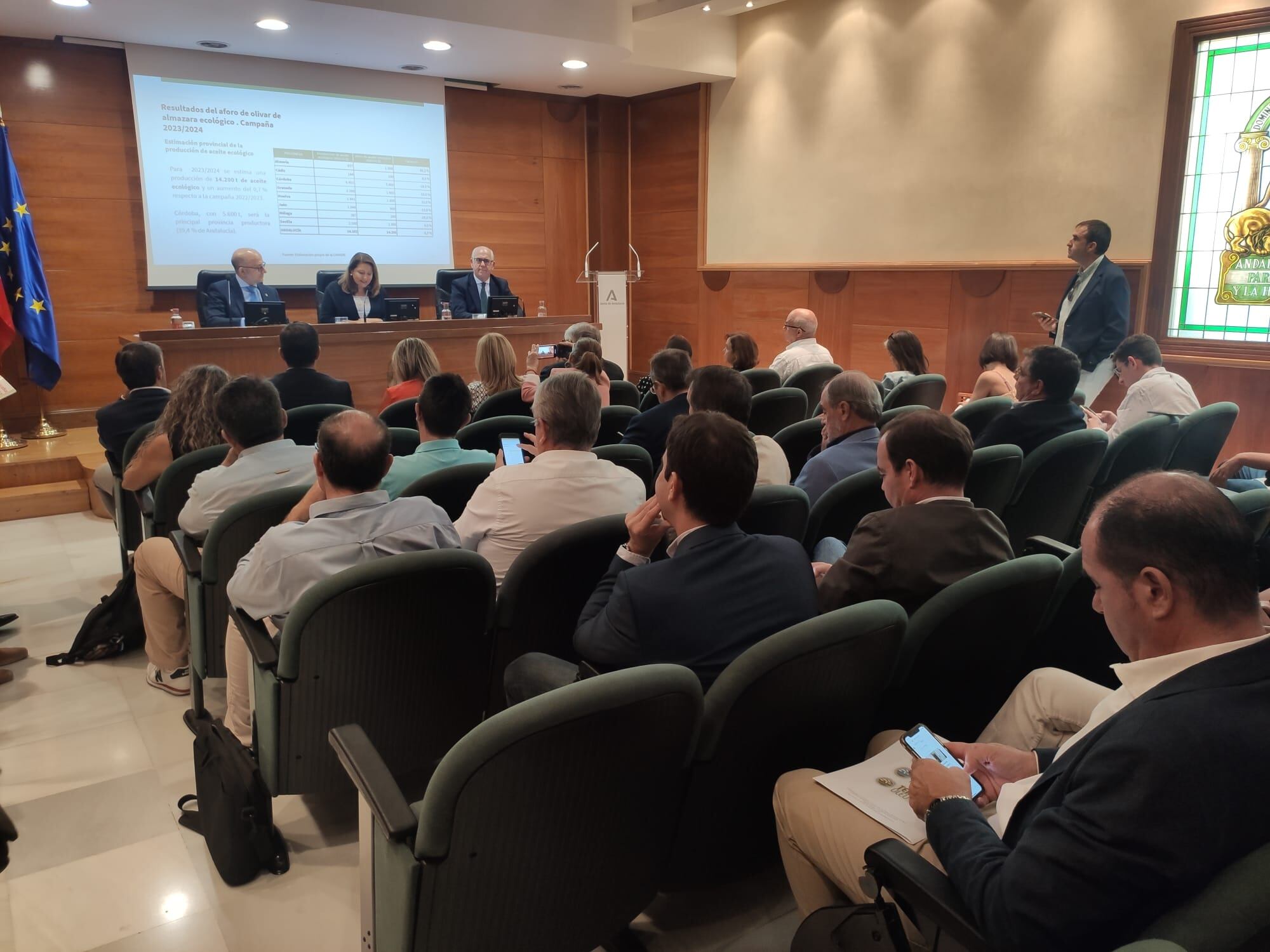 Acto de presentación de los datos del Aforo del Aceite en Jaén por parte de la Junta de Andalucía