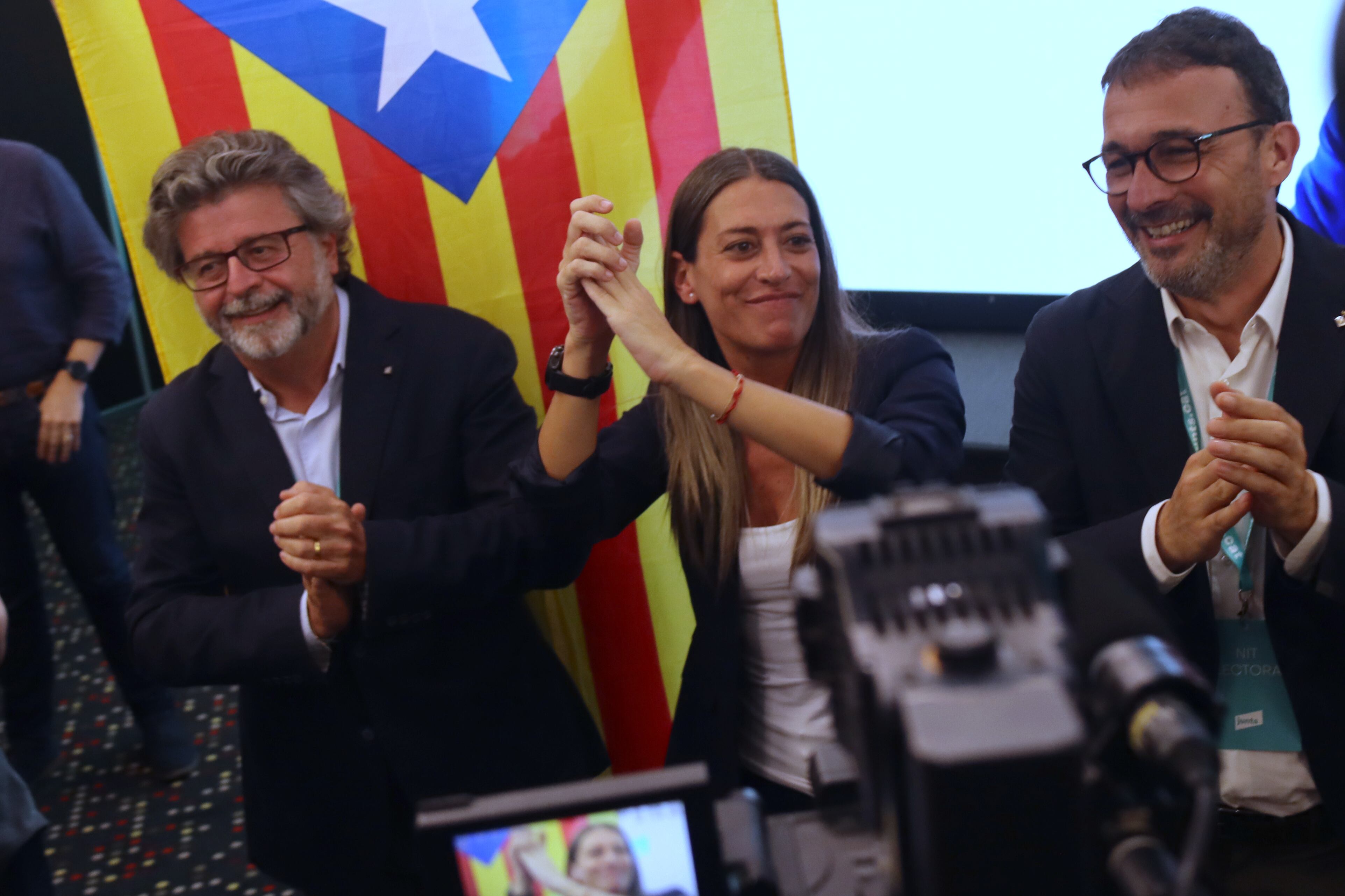 La candidata de Junts celebra els resultats electorals del 23-J