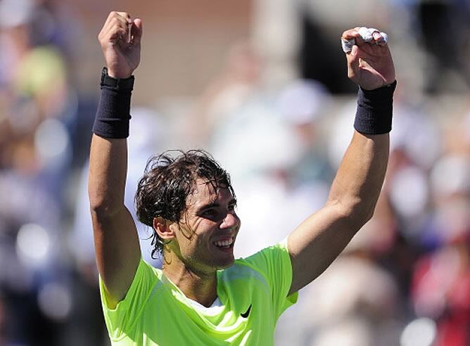 Nadal celebra su pase a la final del US OPen