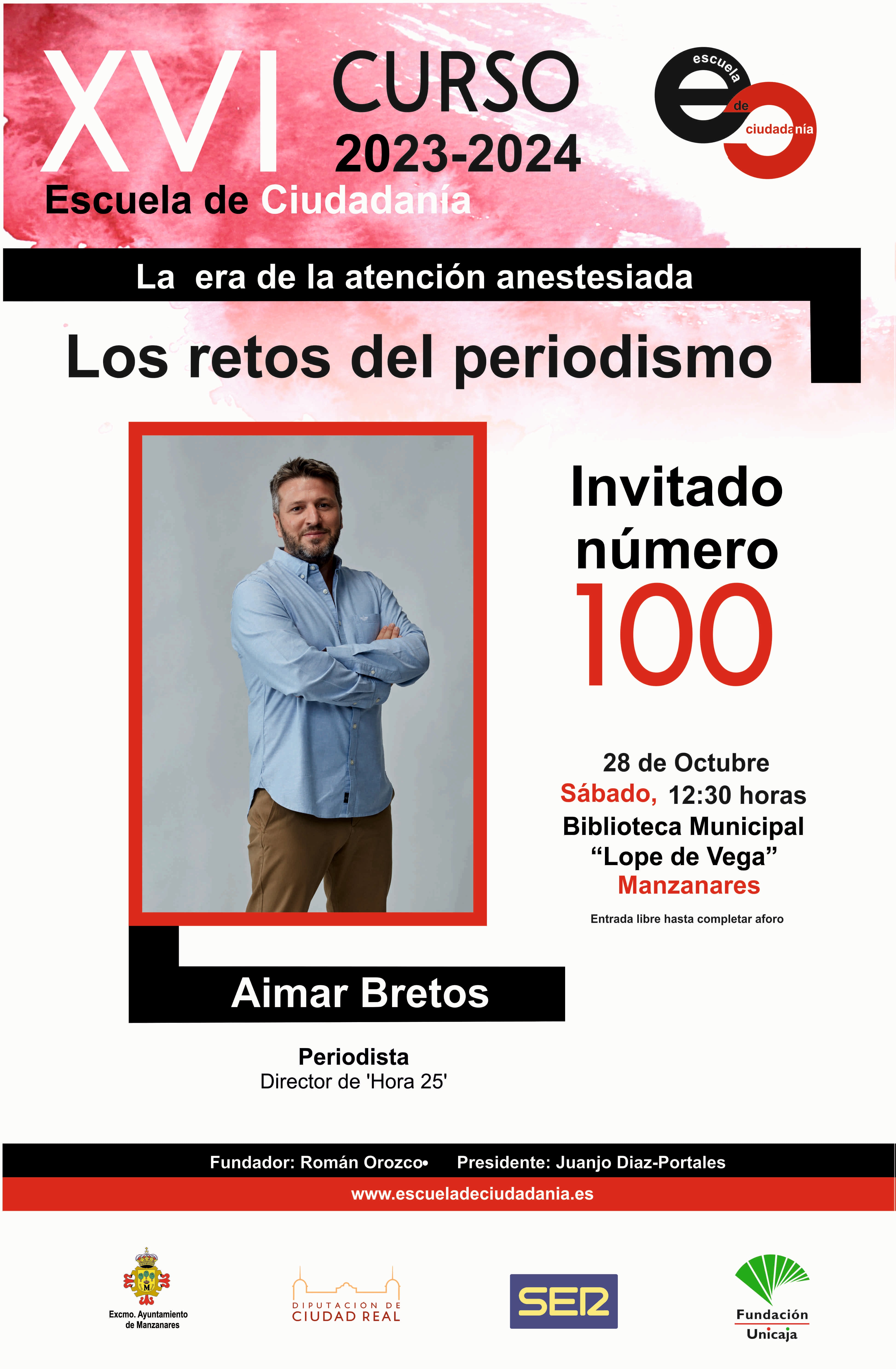 Cartel informativo del arranque de la Escuela de Ciudadanía este sábado