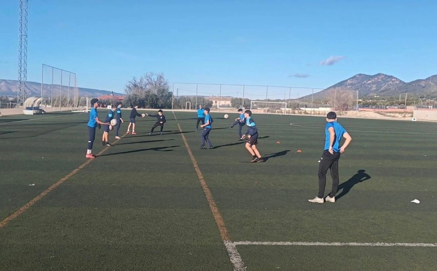 El Sporting Villena entrenando en Biar